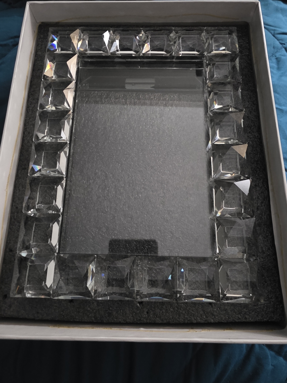 Royal Doulton Radiance PICTURE FRAME CRYSTAL Decorative Box - 7X5